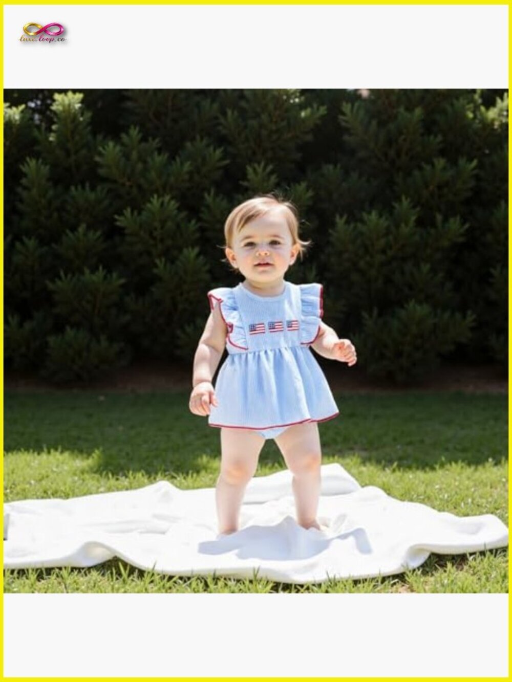 Baby Girl Smocked Bubble Romper Tutu Dress Ruffled Sleeveless One Piece - Picture 3 of 7